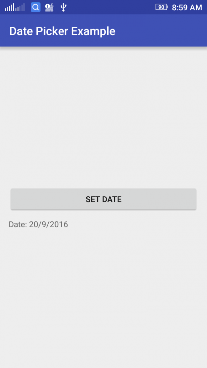 android datepicker setdate