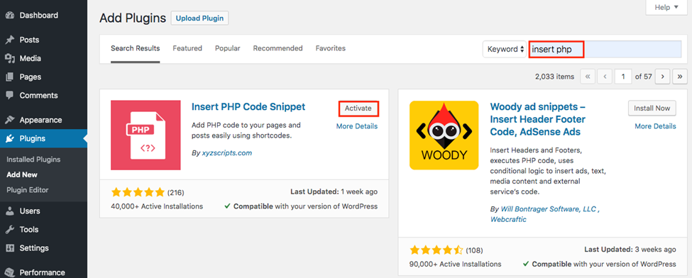 How to Add PHP to WordPress 2